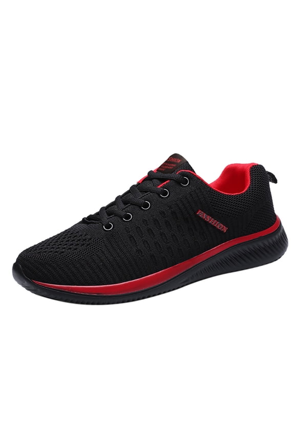 Falts Shoes Women Arch Support Comfort Light Weight Mesh Non Slip Work Shoes Running Shoes Red 7.5