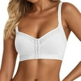 thumbnail image 1 of Razzly Seamless Bras Comfortable Women’s Shaping Tops Front Closure Non Wired Strap Bra For All Day Support And Style Bras for Women,Sports Bras for Women Sports Bras for Women Bralettes(White,XL), 1 of 6