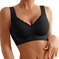 thumbnail image 1 of Razzly Women's Front Closure Floral Lace Bra Comfortable Support Underwire T Shirt Bralette Soft Wireless Everyday Wear backless bra,wireless bras for women Bras for Women No Underwire(Black,38), 1 of 5