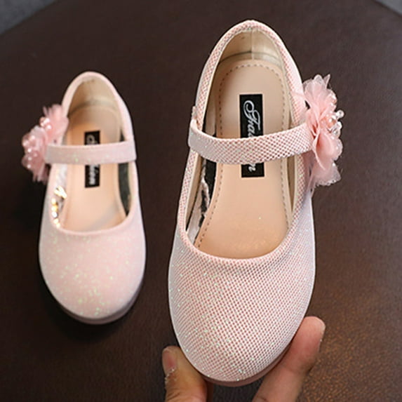 PEASKJP Girl Casual Shoes Children Girls Shoes Flats Soft Sole Cozy Comfort Anti Slip Sneakers Non Slip Work Trainer Pink 11.5
