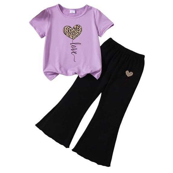 PEASKJP Girls Outfits Summer Sets Girls Summer Tops and Shorts Set Cute Color Block Two Piece Outfits Casual with Side Pockets,Size 4-5 Years