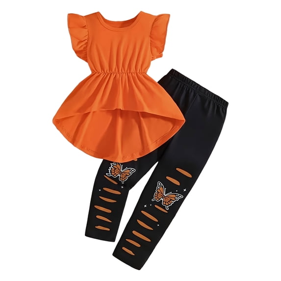 PEASKJP Girls' Short Set Cute Girls Summer Clothes Floral Tank Tops and Shorts Set,Size 3-4 Years