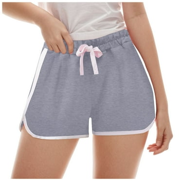 PEASKJP Girls Shorts Girls Super Soft Shorts Summer Cute Designs Athletic Shorts,Grey 13-14 Years
