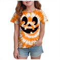 thumbnail image 1 of PEASKJP Girls T Shirts Short Sleeve Girl's Short Sleeve Crewneck T Shirt Halloween Clothes (Yellow,1-2 Years), 1 of 5