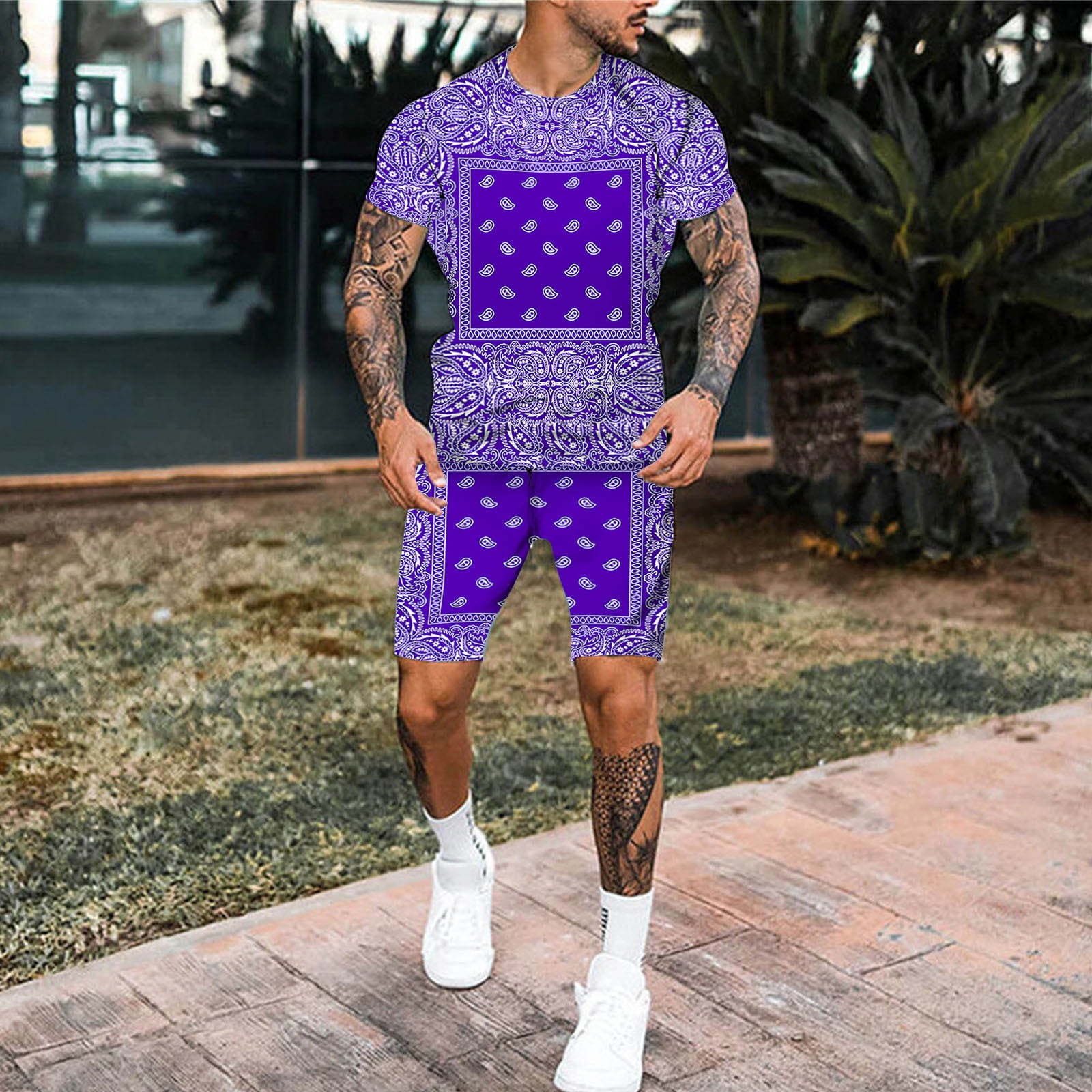 Mens Purple Shorts.