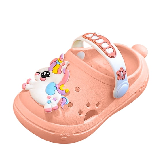 PEASKJP House Shoes for Kids Kids Slippers Toddler House Slippers Slip on Baby Sock Shoes Lightweight Outdoor Walking Shoes (Pink,8)