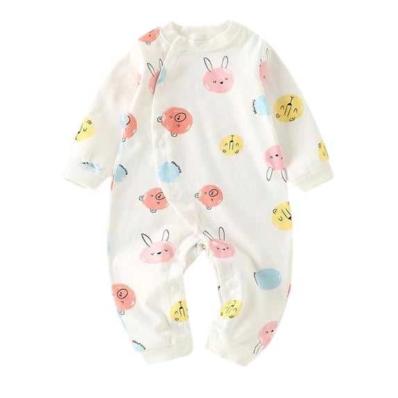 PEASKJP Infant Clothes Boys Infant Newborn Baby Boys Girls Cotton Linen Romper Fall Winter Jumpsuit Long Sleeve Overalls Clothing Set Hot Pink,9-12 Months
