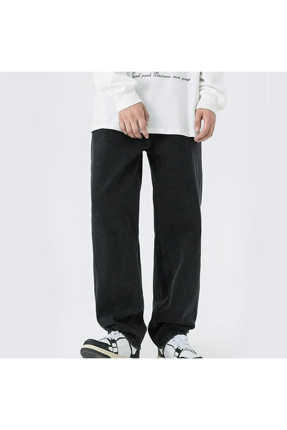 Jeans for Men Relaxed Fit Men's Ripped Jeans Slim Fit Carpenter Jean (Black,32)