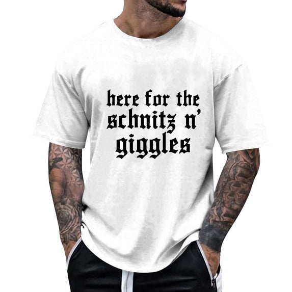 Razzly Men T Shirts Funny Print Graphic Tee Comfortable Short Sleeve Casual Summer Top for Daily Wear Outdoor Activities(White,M)