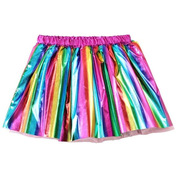 PEASKJP Kids Jean Skirt Girls Sparkle Tulle Tutu Skirt with Sequins (Multicolour,18-24 Months)