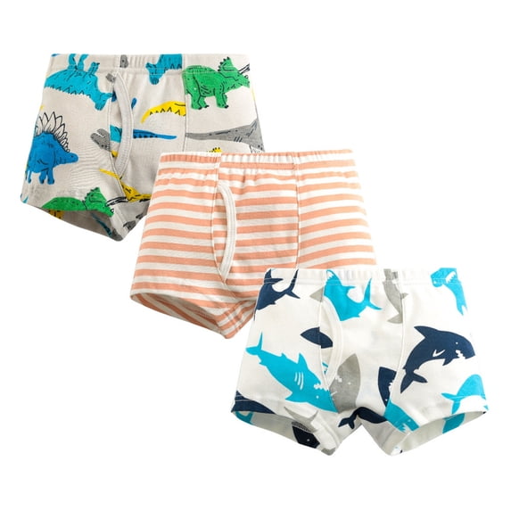 PEASKJP Little Boys Boxer Briefs Boys Boxer Briefs Shorts Cotton Baby Toddler Underwear for Kids Boy (Khaki,2-3 Years)