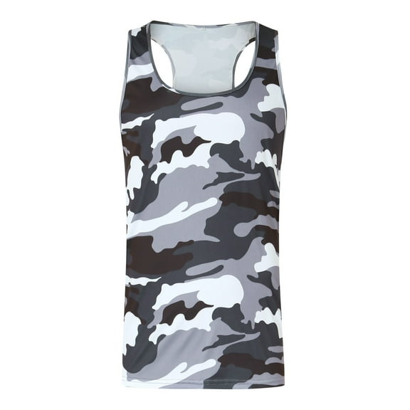 PEASKJP Men Tank Tops Graphic Men's Workout Tank Tops Gym Muscle Tee Bodybuilding Fitness Sleeveless T Shirts (Grey,XL)