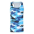 thumbnail image 1 of PEASKJP Men Tank Tops Graphic Men's Workout Tank Tops Gym Sleeveless TShirts Fitness Bodybuilding Summer Muscle Shirt (Blue,L), 1 of 3