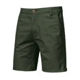 thumbnail image 1 of PEASKJP Men's Cargo Casual Shorts Summer Cotton Classic Relexed Fit Zip Twill Shorts Green M 30, 1 of 3