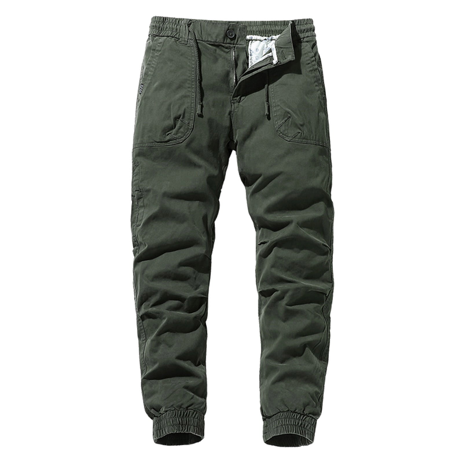 PEASKJP Men's Cargo Pants Big and Tall Cargo Work Pants for Men with