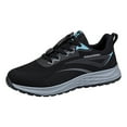thumbnail image 1 of PEASKJP Men's Casaul Sneakers Mesh Breathable Lightweight Non Slip Lace Up Hiking Gym Fashion Sneakers Black 43, 1 of 5