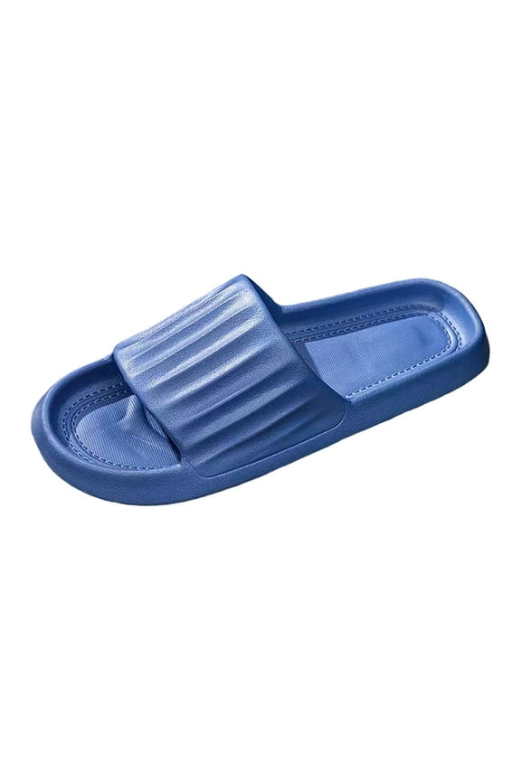 Men's Casual Beach Slides Non-Slip Slides Open Toe Shower Sandals Beach House Sandals Dark Blue 41