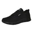 thumbnail image 1 of PEASKJP Men's Fashion Dress Sneakers Mesh Breathable Oxfords Business Casual Walking Shoes (Black,9), 1 of 7