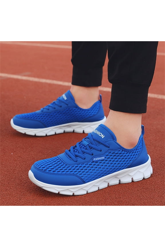 Men's Fashion Sneakers Slip-On Sneakers Comfortable Trainers Sneakers Running Sneakers,Blue,9