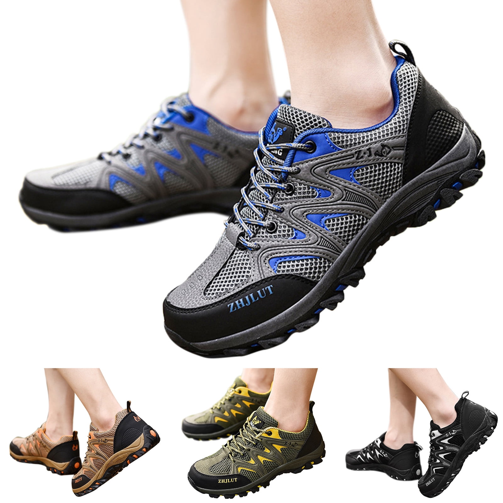 PEASKJP Men's Fashion Sneakers Sport Sneakers Casual Outdoor Work Shoes