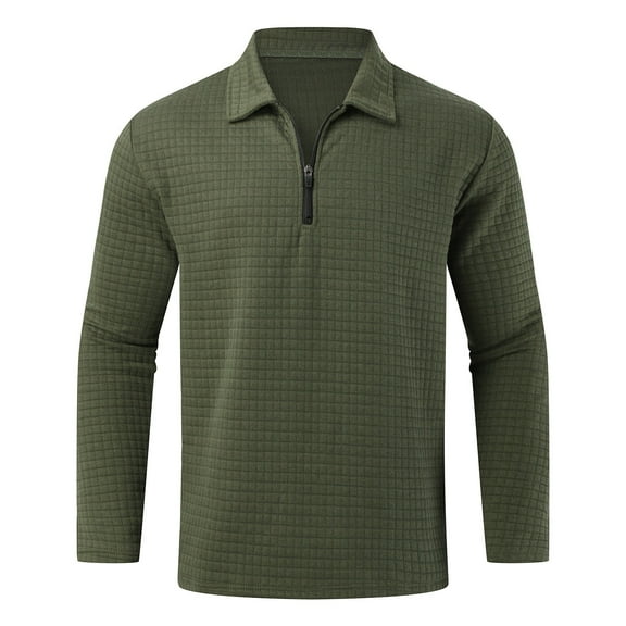 PEASKJP Men's Polo Shirts Big and Tall Mens Winter Polo Shirts Men's Long Sleeve Casual Golf Polo Shirt Tops (Green,S)