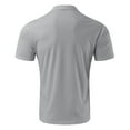 thumbnail image 1 of PEASKJP Men's Polos Shirts Short Sleeve Men's Short Sleeve Knit Button Polo Shirts Casual Pullover Golf Shirt with Pockets (Grey,XXL), 1 of 4