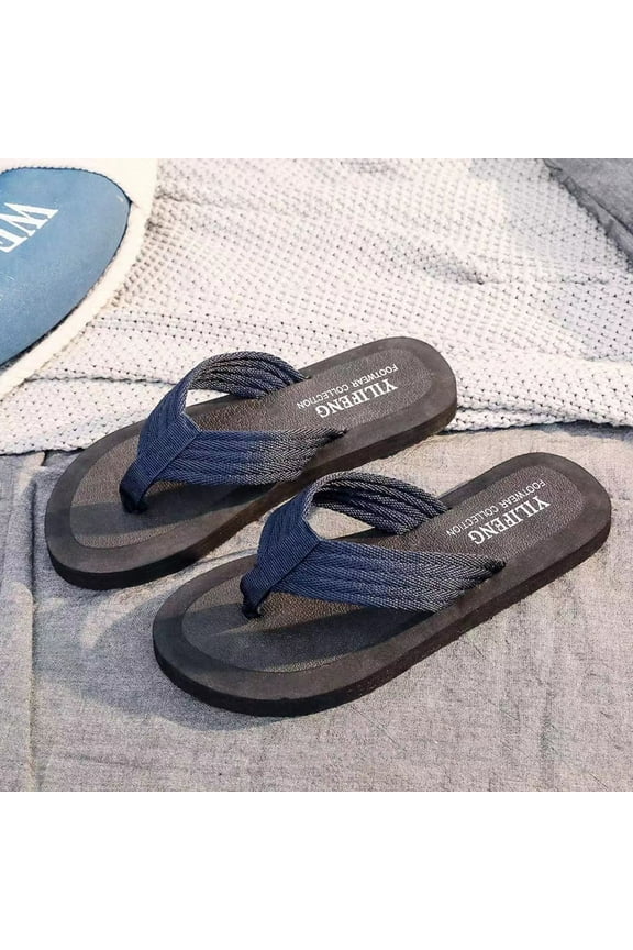Men's Sandals Flip Flops Comfortable Quick-Dry Summer Sandals Slip On Flip Flop Blue 7