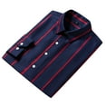thumbnail image 1 of PEASKJP Men's Shirt Mens Dress Shirt Regular Fit Dress Shirts for Men (Navy,L), 1 of 5