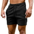 thumbnail image 1 of PEASKJP Men's Shorts Casual Elastic Waist Drawstring Lightweight Summer Beach Shorts (Black,XL), 1 of 7