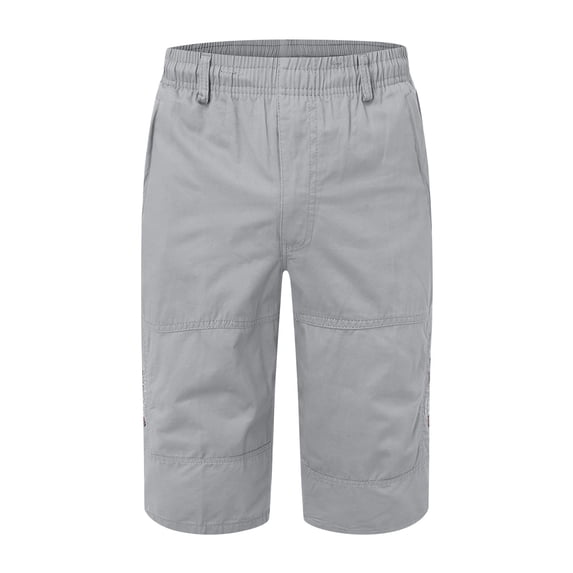 PEASKJP Men's Shorts Men's Cordova Belted Messenger Cargo Short Reg and Big and Tall Sizes (Grey,5XL)