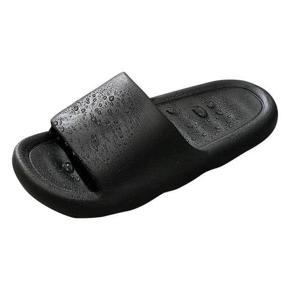 PEASKJP Men's Slides Non Slip Soft Thick Soft Thick Sole Slides Men’s Tunnel Slide Sandal Black 41