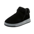 thumbnail image 1 of PEASKJP Men's Snow Boots Wide Width Mens Lightweight Hiking Boots Mid Ankle Non-Slip Winter Shoes Snow Footwear for Male Climbing (Black,10), 1 of 5