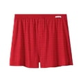 thumbnail image 1 of PEASKJP Men's Woven Boxers Underwear Boxer Shorts Assorted Colors (Red,L), 1 of 2