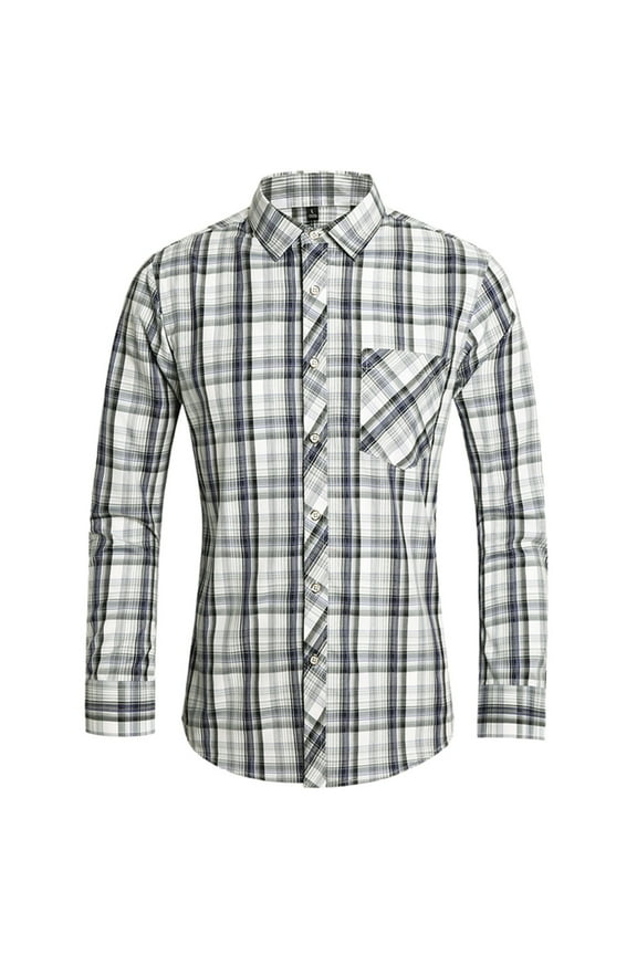 Mens Dress Shirts Winter Dress Button Down Polo Party Shirt Men (Grey,XXL)