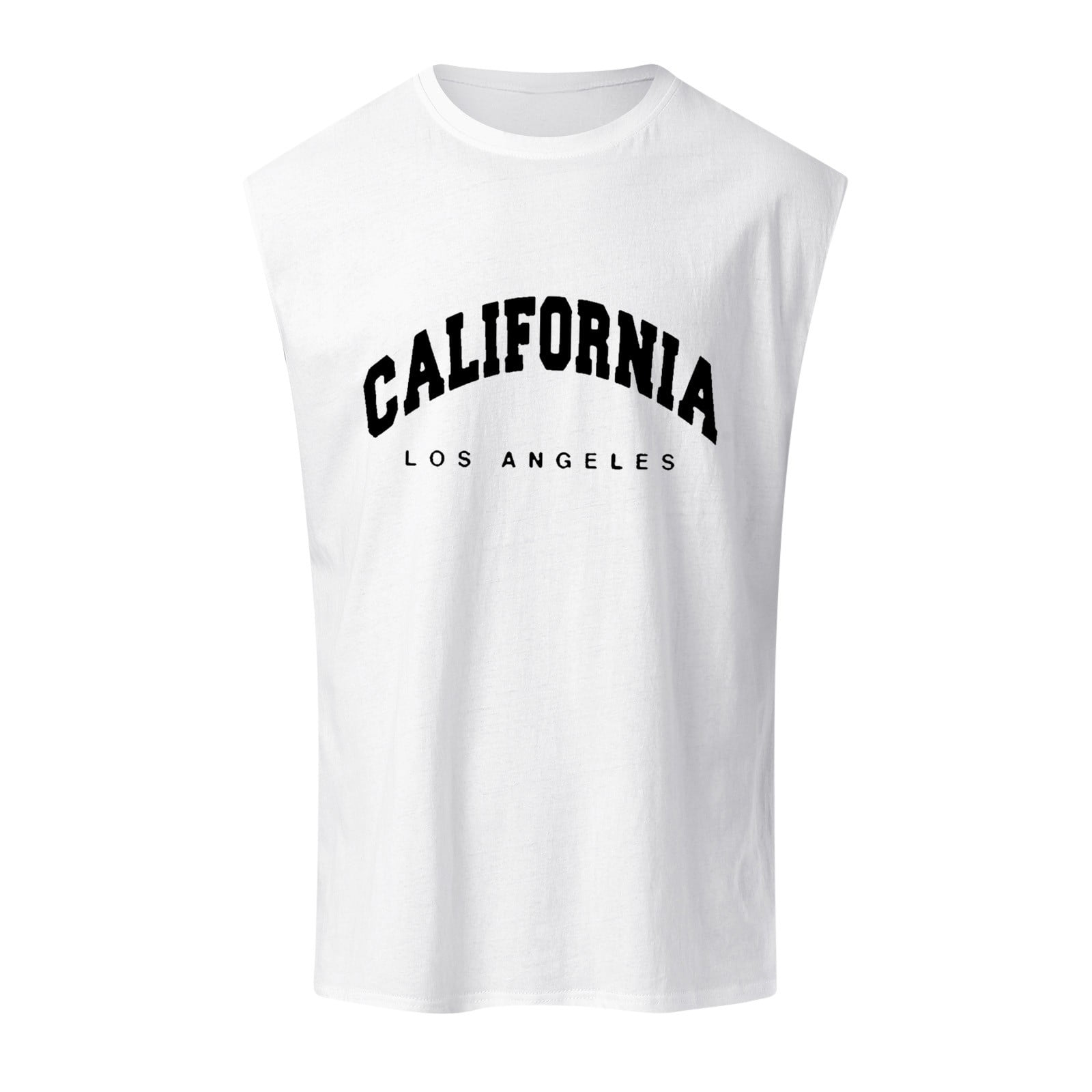 PEASKJP Mens Graphic Tank Tops Men's Letter Slogan Crop Tank