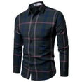 thumbnail image 1 of PEASKJP Mens Shirts Mens Flannel Shirts Long Sleeve Button Down Shirt with Pocket Casual Shirts Work Shirts for Men,Green XXL, 1 of 3