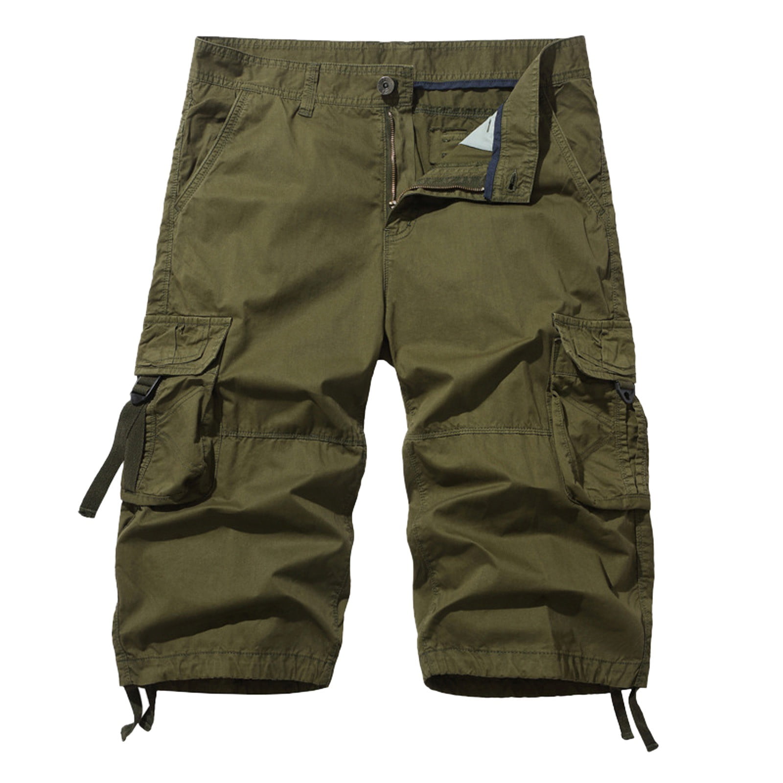 Leward Men's Cotton Twill Cargo Shorts - Lightweight, Loose Fit With Multiple Pockets