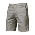 thumbnail image 1 of PEASKJP Men's Hiking Shorts Cargo Cotton Summer Knee-Length Loose Fit Outdoor Shorts Grey L, 1 of 3