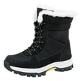 thumbnail image 1 of PEASKJP Mens Snow Boots Mens Winter Snow Boots Shoes Boot for Men Work Office Dress Outdoor Shoes (Black,8.5), 1 of 5