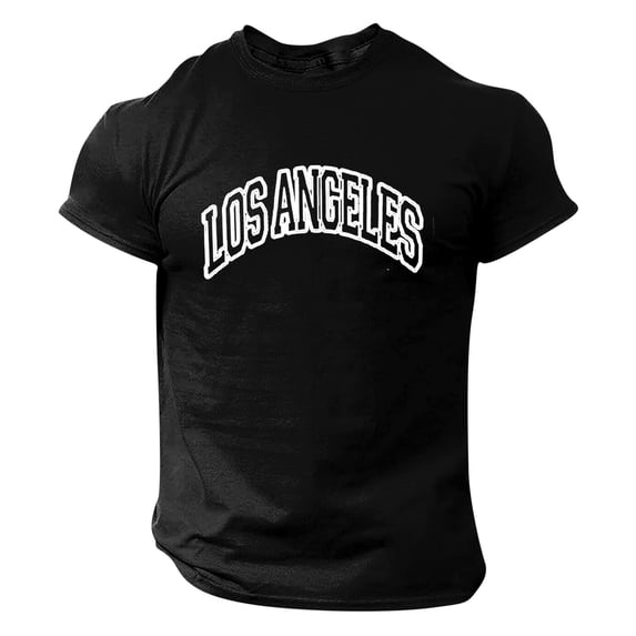 PEASKJP Mens T Shirts Graphic Men's Everyday Washed Graphic T Shirt Summer T Shirt (Black,M)