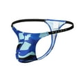 thumbnail image 1 of PEASKJP Mens Thongs Underwear Quick Dry Low Waist Tagless Lingerie Bikini Underwear Thongs Briefs Blue L, 1 of 4