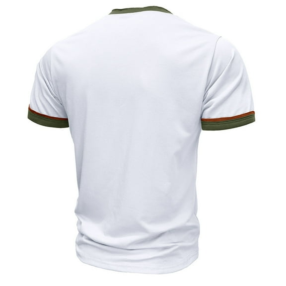 PEASKJP Mens Tops Casual Men's Oversized Graphic Tees Letter Print Short Sleeve T Shirts Summer Tee Top (White,XXL)