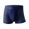 thumbnail image 1 of PEASKJP Mens Trunk Big and Tall Mens Underwear Microfiber Boxer Brief for Men Ultra Soft (Blue,XXL), 1 of 4