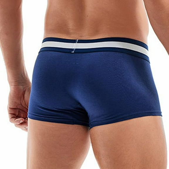 PEASKJP Mens Underpants Big and Tall Men's Underwear Micro Stretch Boxer Brief (Dark Blue,XL)