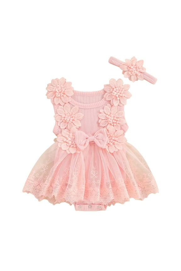 New Born Clothes Baby Girl Baby Girl Dress Heart Puff Sleeve Tulle Romper Dresses Newborn Outfit,0-3 Months Red