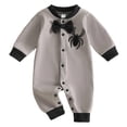 thumbnail image 1 of PEASKJP Newborn Baby Boy Clothes Fall Winter Baby Girls Boys Pajamas Long Sleeve Footless Romper 2 Way Zipper Tie Dye Pjs 0-24M Grey,9-12 Months, 1 of 9