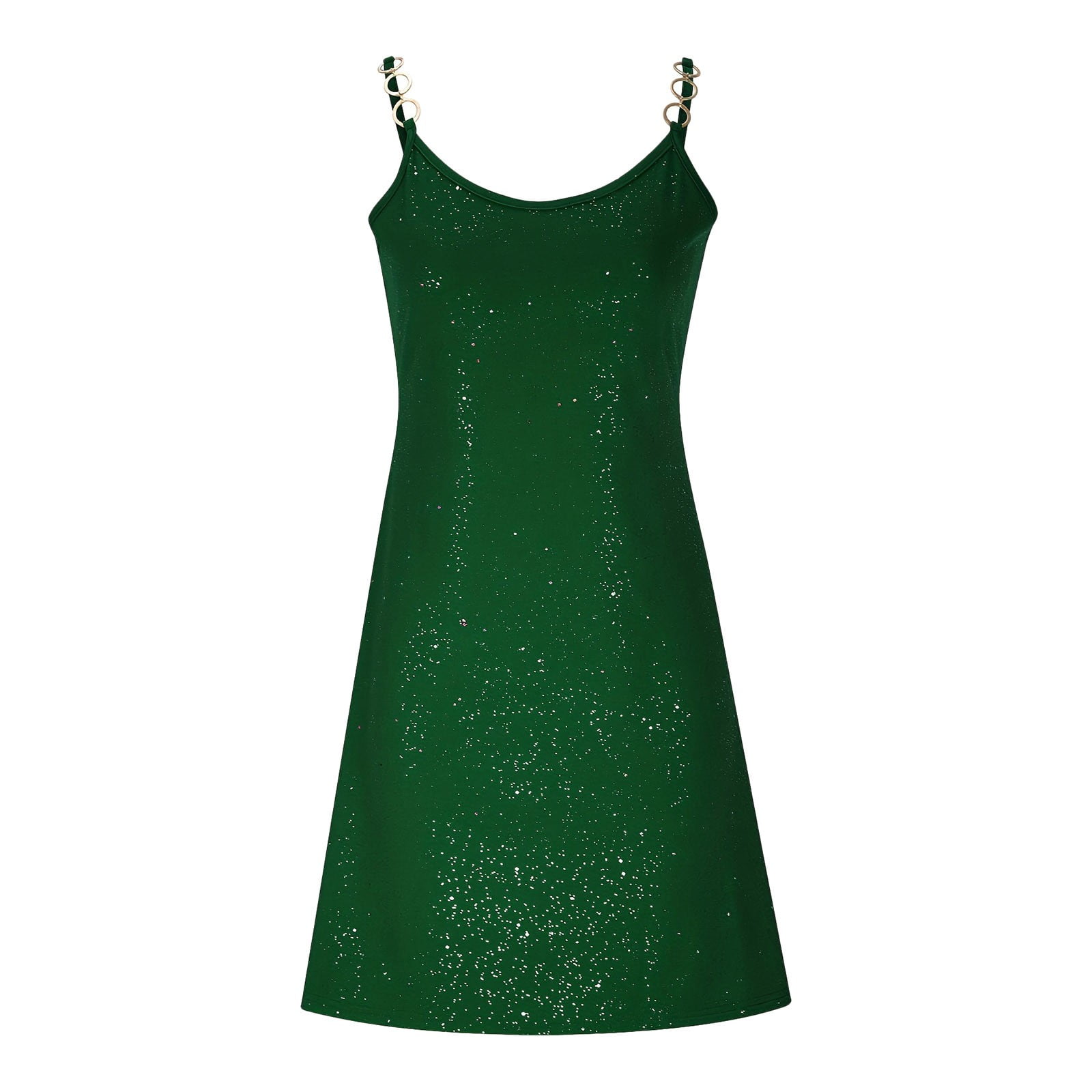 NACHILA Women's Bamboo Viscose Nightgown - Sleeveless V-Neck Sleepshirt, Plus Size S-XXL, Aqua Green - View #9