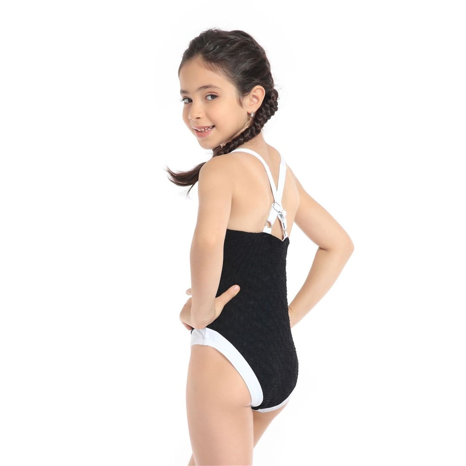 PEASKJP One Piece Girls Swimsuit Little Girls One Piece Swimsuits Quick Dry Flroal Beach Swimwear Bathing Suit for Beach Modest Swimsuits for Girl