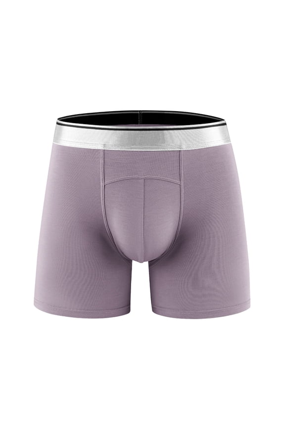 Panties for Women Men's Tag-Free Cotton Underwear Regular & Big Man (Purple,XL)