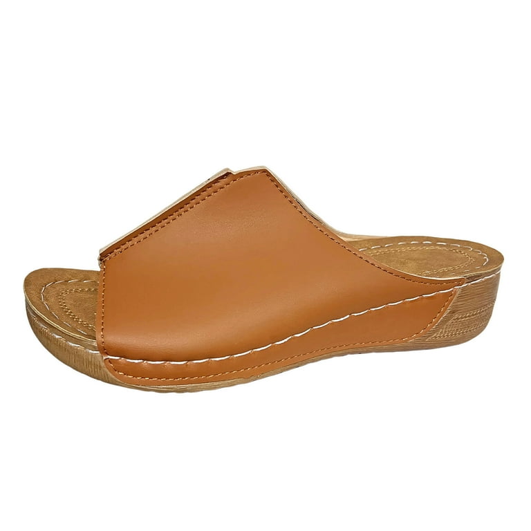 Flat Sandals Amazon Womens Slide Sandals PEASKJP Platform Sandals